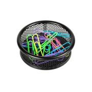 Thumbnail 2 of Office 1 Поставка за кламери, кръгла, мрежеста, метална, черна