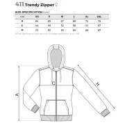 Thumbnail 3 of Malfini Дамски суитшърт Zipper 411, поларен, размер XL, син
