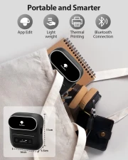 Thumbnail 3 of Принтер Phomemo M220-BK, мини, без мастило, максимална широчина на етикета 75 mm, черен