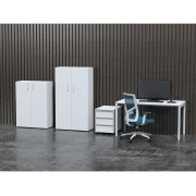 Thumbnail 3 of Стелаж Narbutas Nova Basic, 800 x 360 x 1092 mm, ПДЧ 18 mm, бял меламин, бяла правоъгълна дръжка