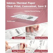 Thumbnail 4 of Phomemo Етикети за термопринтер XP5080, на ролка, бели, 5 х 8 cm, 100 етикета