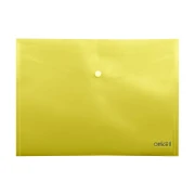 Thumbnail 2 of Office 1 Папка, А4, с копче, прозрачна, жълта