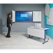 Thumbnail 5 of Top Office Бяла дъска, керамична, с 2 крила, за екран 55''