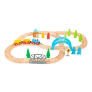 Thumbnail 4 of Small Foot Влакче с релси, дървено 45 х 60 х 9.5 cm, 40 части