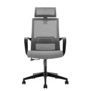 Thumbnail 6 of Директорски стол RFG Smart HB, дамаска и меш, Tilt механизъм, до 120 kg, тъмносива седалка, сива облегалка