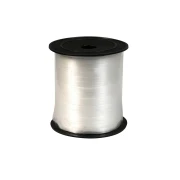 Thumbnail 1 of Лента-панделка, гланц, 0.5 cm, 200 m, бяла