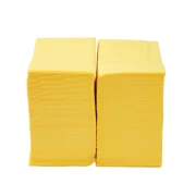 Thumbnail 2 of Салфетки, целулоза, двупластови, 1/8 сгъвка, 33 х 33 cm, жълти, 150 броя