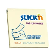 Thumbnail 3 of Stick'n Самозалепващи се листчета Zig-Zag, 76 x 76 mm, пастелни, жълти, 100 листа