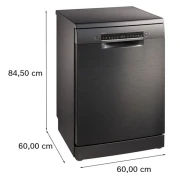 Thumbnail 11 of Съдомиялна машина Bosch SMS4EMC06E, свободностояща, серия 4, със защита от отпечатъци, за 14 комплекта, 60 cm, черен инокс