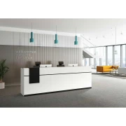 Thumbnail 2 of Рецепция RFG Ravena, 2000 х 632 х 1066 mm, ПДЧ, бяло-черна