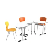 Thumbnail 7 of Ученическа маса RFG Jam, едноместна, над VIII клас, 700 х 500 х 760 mm, MDF, сива