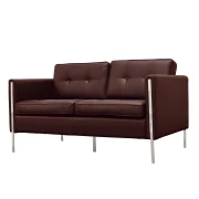 Thumbnail 3 of Диван RFG Frida, двуместен, екокожа, кафява седалка, кафява облегалка