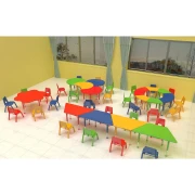 Thumbnail 3 of Ученическа маса RFG Трапец, с регулируема височина, от 3 до 8 години, 1200 х 600 х 370-620 mm, MDF, синя