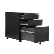 Thumbnail 2 of Контейнер RFG, метален, с три чекмеджета и ключ, 390 х 520 х 600 mm, черен