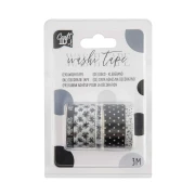 Thumbnail 2 of Craft ID Тиксо, с мотиви за декорация, дължина 3 m, 3 броя, черно-бяло