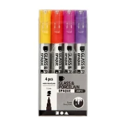 Thumbnail 4 of Creativ Company Маркер за стъкло и порцелан, лилави и жълти, 4 броя