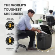 Thumbnail 3 of Шредер за унищожаване на документи Fellowes AutoMax 150C, Cross-Cut, 32 L, P-4, време за работа 12 мин, време за почивка 25 мин, ниво на шум 65 dB