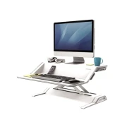 Thumbnail 2 of Работна станция Fellowes Sit Stand, подвижна, бяла