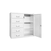 Thumbnail 6 of Кардекс RFG, метален, 1 x 5 чекмеджета, с шкаф, 90 х 40 х 90 cm, бял