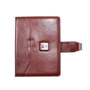 Thumbnail 3 of Папка 902, от естествена кожа, с катарама, кафява