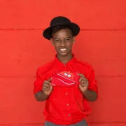 Thumbnail 2 of Zipit Несесер Talking Monstars, среден, червен