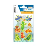 Thumbnail 2 of Herma Самозалепващи се етикети Дракони, неонови, 3 листа