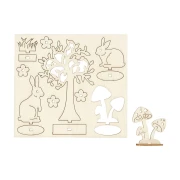 Thumbnail 4 of Creativ Company Шаблон Дърво и зайци, 15.5 х 17 cm