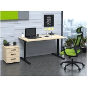 Thumbnail 3 of Контейнер за бюро Narbutas Optima, 415 x 500 x 510 mm, с колелца, ПДЧ, правоъгълна дръжка, бял