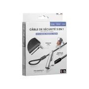 Thumbnail 3 of Кабел за заключване TNB Tbar, с ключ, 3 в 1, дължина 1.8 m
