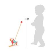 Thumbnail 2 of Small Foot Играчка за бутане Папагал, дървена, 47 х 6 х 18 cm