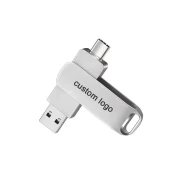 Thumbnail 1 of Office 1 USB флаш памет Premium, 32 GB, USB 2.0, USB Type A, USB Type C, сребриста