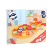 Thumbnail 4 of Small Foot Комплект Пица за рязане, дървен, 21 части