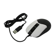 Thumbnail 4 of Мишка A4Tech Fstyler FM12S, с кабел, безшумна, USB, 3 бутона, бяло-черна