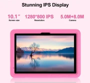 Thumbnail 2 of Таблет Vasoun P30HKIDS, 10'', Octa Core, 128 GB, 12 GB RAM, Android, T606 Octa core, задна камера 5 MP, предна камера 8 MP, розов