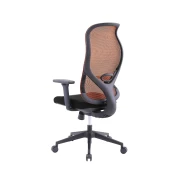 Thumbnail 2 of Ергономичен стол RFG STAR HB, дамаска и меш, Synchronous механизъм, до 150 kg, черна седалка, оранжева облегалка