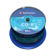 Thumbnail 1 of CD-R Verbatim, 700 MB, 52x, със защитно покритие, 50 броя в шпиндел