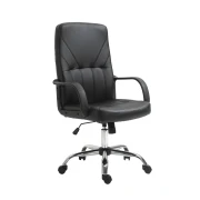 Thumbnail 5 of Директорски стол Mega Chrome, екокожа, Tilt механизъм, до 130 kg, черен