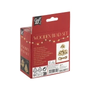 Thumbnail 3 of Craft ID Комплект мъниста за коледна украса - Елха и звезда, дървени