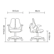 Thumbnail 5 of Детски стол RFG Ergo Cute White, текстил, до 100 kg, син