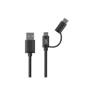Thumbnail 4 of Зарядно за кола TNB, USB Type-C, micro USB кабел, USB Type-A, дължина 1 m, черно