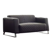 Thumbnail 2 of Диван RFG Zelda, двуместен, екокожа, черна седалка, черна облегалка