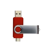 Thumbnail 3 of Office 1 USB флаш памет Swivel, USB 3.0, 16 GB, Type-C OTG, червена