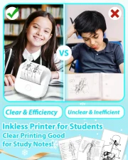 Thumbnail 6 of Принтер Phomemo T02-WH, преносим, мини, без мастило, бял, максимална широчина на етикета 53 mm