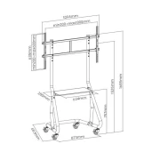 Thumbnail 3 of Стойка за дисплей Lumi TTL08-610FW, мобилна, до 86''