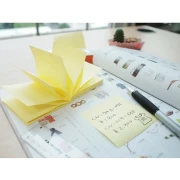 Thumbnail 2 of Stick'n Самозалепващи се листчета Zig-Zag, 76 x 76 mm, пастелни, жълти, 100 листа