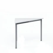 Thumbnail 2 of Ученическа маса RFG Trapez 45, над VIII клас, 650 х 1250 х 750 mm, модулна, триъгълна, MDF бял плот, сиви метални крака