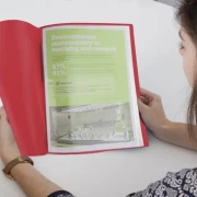 Thumbnail 4 of Rapesco Папка Germ-Savvy, PP, с 20 джоба, червена