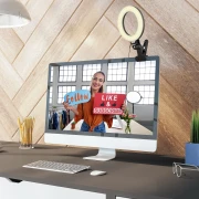 Thumbnail 3 of Светлинен ринг за монитор TNB Influence, LED, 6'', бяло-черен