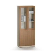 Thumbnail 2 of Шкаф RFG Paris, със стъклени врати, 800 х 400 х 2000 mm, ПДЧ, орех и светлосиво
