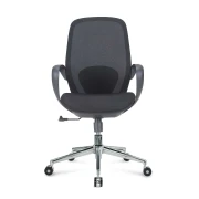 Thumbnail 3 of Офис стол RFG Egg W Chrome, дамаска и меш, полипропиленова основа, до 130 kg, черен